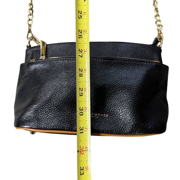 Italian Leather Purse Divina Firenze Black Brown Crossbody Shoulder Bag Italy - Picture 14 of 16